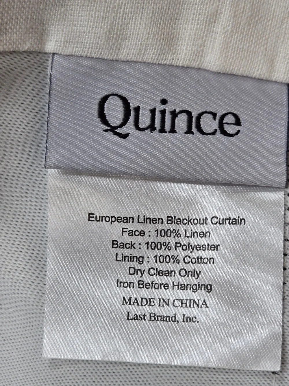 NWT QUINCE Set Of 2 48x84 European Linen True Blackout Curtains White 9634